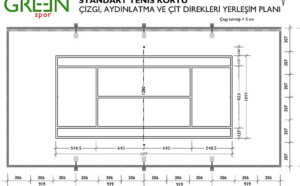 Standart tenis kortu